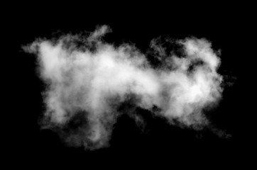 white Clouds on black background.