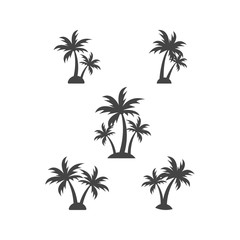 Palm tree silhouette graphic design element template vector illustration