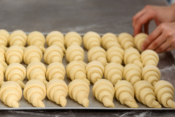 Crescent rolls before baking