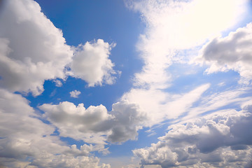 clouds blue sky / background clean blue sky with white clouds concept purity and freshness of nature