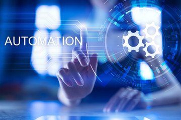 Business and manufacturing process Automation, smart industry, innovation and modern technology concept.