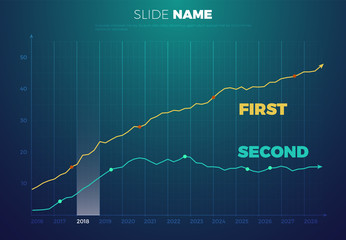 Vector graph design with infographic template. Data visualization for your statistics or information presentation