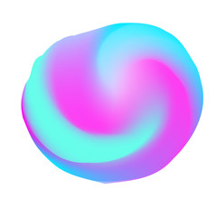 Abstract pink and blue smudged flow colors shape. Decorative design element