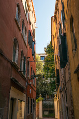 Europe. Venice. Italy. Beautiful medieval Venetian streets