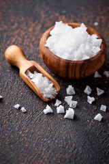 Pyramid flakes of sea salt.