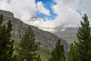 Ordesa national park and "cola de caballo" falls in Spain