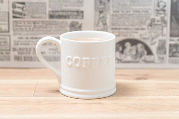 Coffee Mug on Wooden Table