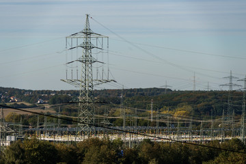 Blick auf das Umspannwerk in Dortmund bzw. Witten