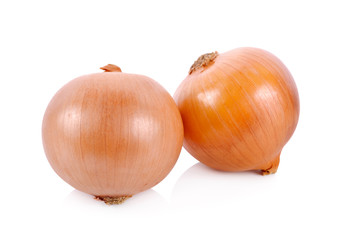 whole fresh onion on white background