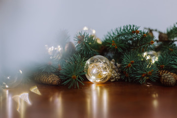 Christmas background with festive decoration	