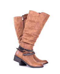 Women's high leather boot