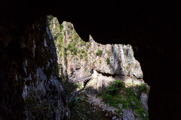 old coal mining mountain at Coromandel, New Zealand