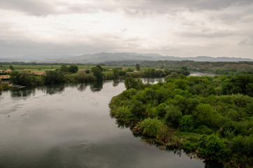 Fototapeta na wymiar Ebro river at Miravet