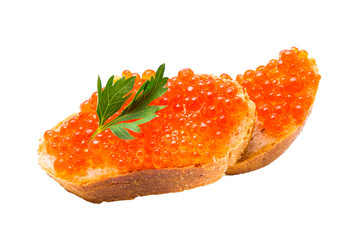 Red caviar, fresh delicacy