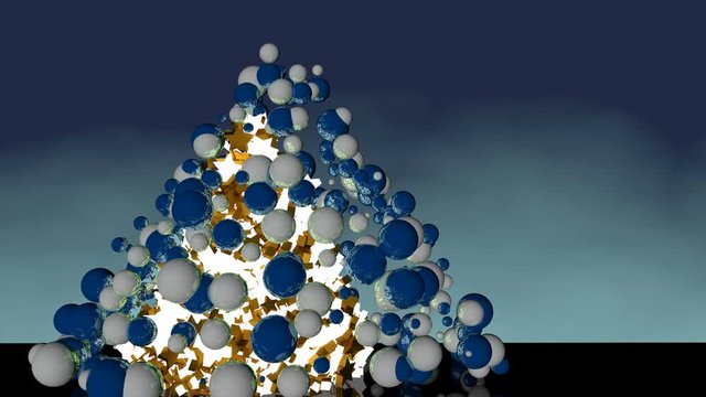 Albero di Natale illuminato.