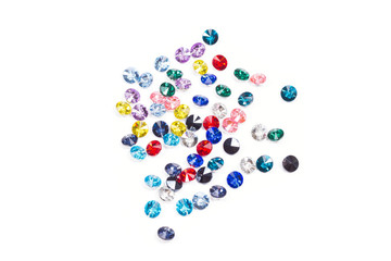 Gems on white background