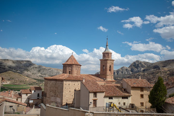 Fototapeta na wymiar village church Aragon