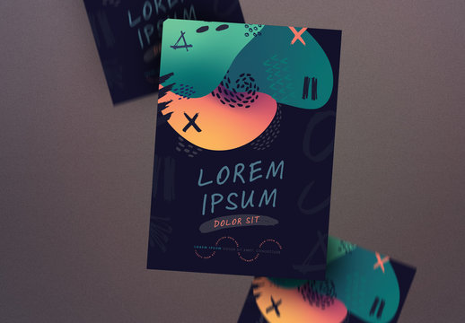 Abstract Shapes Event Poster Layout