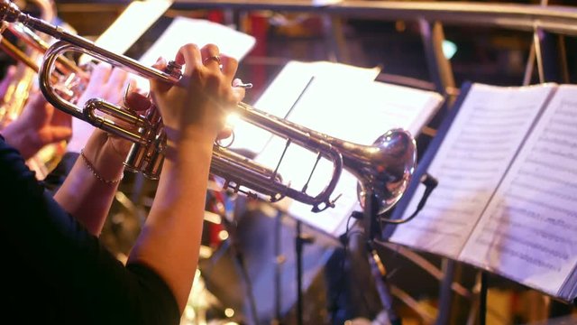 Trumpet sax music bar