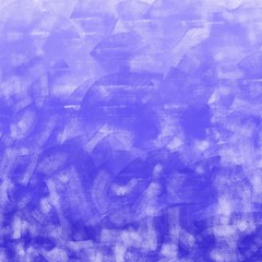 Blue background with purple and white shades. Cerulean, indigo, cornflower blue colors. Rough curly lines, strokes. Oil on paper. Beautiful abstract shapes mix for prints, scrapbooking, design 