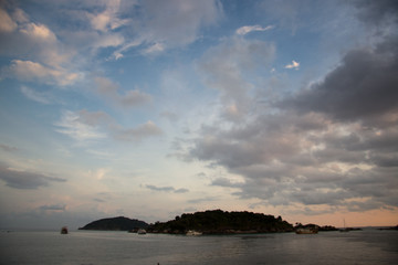beach with rocks and sky