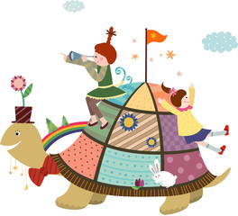 The turtle and girls