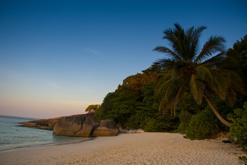 beach with rocks and sky