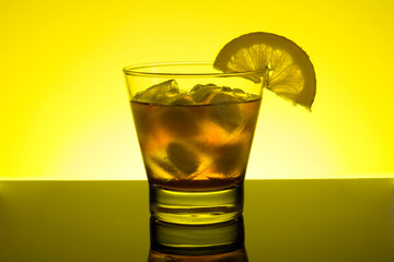 cocktail with lemon