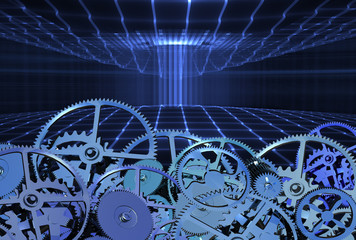 gears, abstract technical background