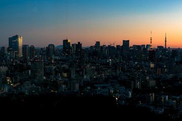 Obraz premium 東京のブルーアワー