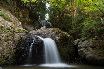 Fototapeta na wymiar Waterfall flowing nature 