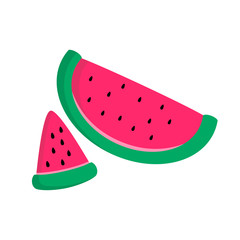Watermelon Icon. Vector illustration. Fruit.