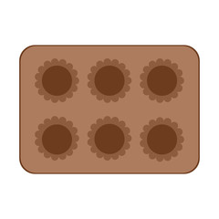 Baking molds icon. Isolated on white background. Vector illustration. eps 10.