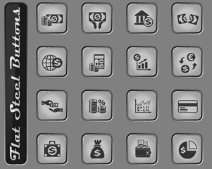 business finance icon set