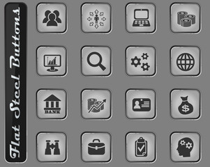 business management and human resources icon set