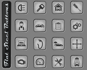 Car service simply icons