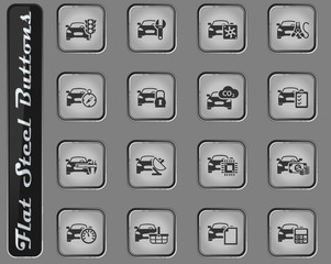 car service icon set