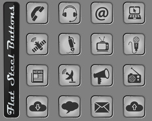 communication icon set
