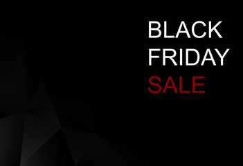 Black Friday Sale with Black Triangular Polygons Pattern