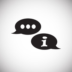 Customer support chat on white background icon