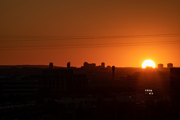 Sunset behind Aiport