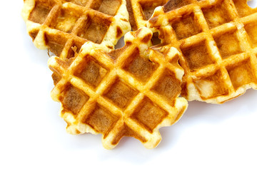 waffles isolated on white background