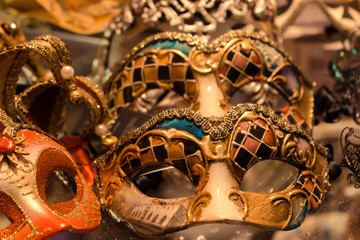 Typical carnival mask of the city of Venice. Costume to cover the face.