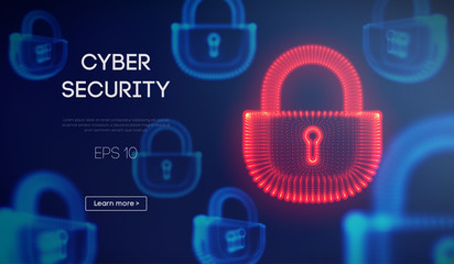 Coputer internet cyber security background. Cyber crime vector illustration. digital lock vector illustration EPS 10. - obrazy, fototapety, plakaty