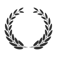 Laurel wreath isolated on white background. Vector illustration.