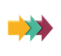 arrows of infographic isolated icon