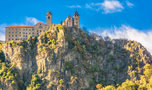 Sabiona Monastery, Chiusa, Klausen, Isarco Valley, Bolzano, Trentino Alto Adige, Italy. Sabiona is the spiritual cradle of the entire Tyrol region and one of its oldest monuments.