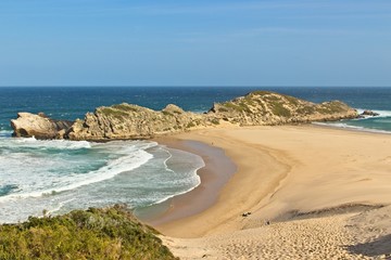 The Robberg nature reserve in Plettenberg bay, South Africa. This is a popular hiking area. 