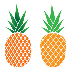 Pineapple. Vector illustration of pineapple. Pineapple Icon.