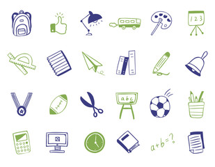 school Icon set 